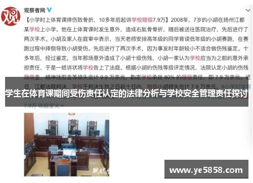 学生在体育课期间受伤责任认定的法律分析与学校安全管理责任探讨